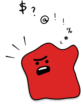 red blob personifying anger