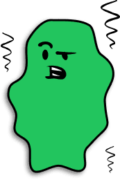 green blob personifying disgust