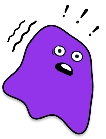 purple blob personifying fear