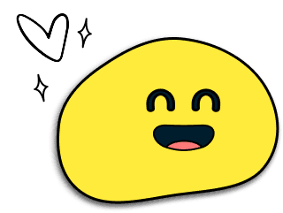 yellow blob personifying happiness