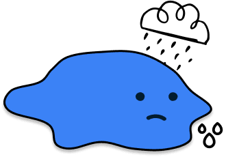 blue blob personifying sadness